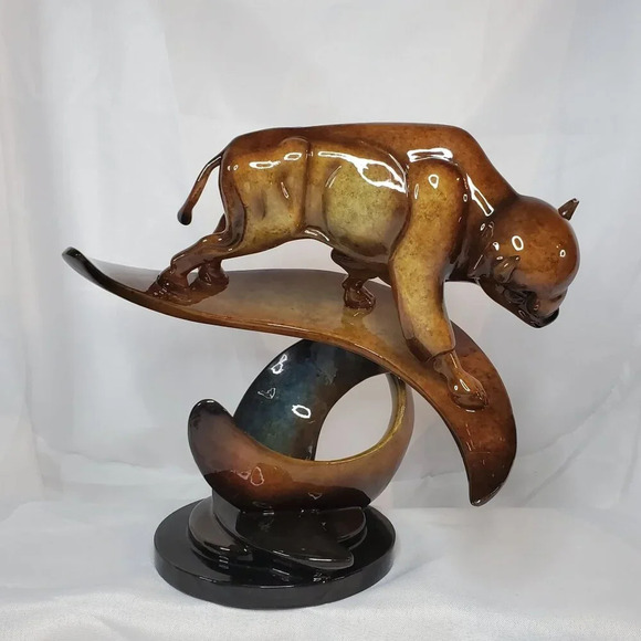2005 Imago Buffalo Run Gold Ceramic Sculpture signed Stephen Herrero *READ* - Picture 6 of 16